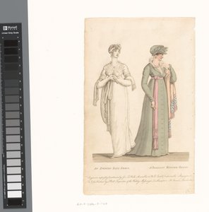 La Belle Assemblée, 1807. március 1., 14. szám: Egy estélyi báli ruha / A Parisian winter dress alkotó: Anonymous