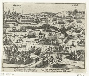 Nassaui Lajos elhagyja Bergent, 1572 alkotó: Anonymous