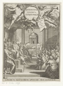Minerva és Kneeling Scholars Dissertatio juridica inauguralis (cím a tárgyon) alkotó: Anonymous