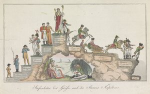 Napóleon lábszíja, 1814 A nagyság létrája és Napóleon bukása (cím a tárgyon) alkotó: Anonymous