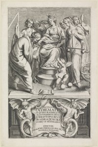 Megszemélyesítés van de Wiskunde Címlap: Christophorus Rosdrazewski, Matematikai diszciplínák, [1640-1648] alkotó: Anonymous