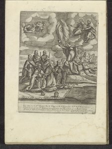 V. Pius, II. Fülöp, Alvise I. Mocenigo, Sebastiano Vernier, Marcantonio Colonna és az osztrák Don Juan térdel a hit előtt Jelenetek a velencei életből (sorozat címe) Habiti d