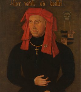 Frank van Borselen, Sint Maartensdijk urának és Hollandia Stadtholderének, a bajor Jacoba negyedik férjének, Hollandia és Zeeland grófnőjének (Jacqueline, Hainaut grófnője) portréja alkotó: Anonymous