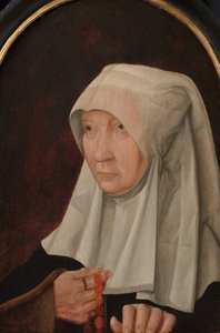 Jacomina Claesdr van Ruyven (meghalt 1509-ben), Arent Franckensz van der Meer feleségének portréja alkotó: Anonymous