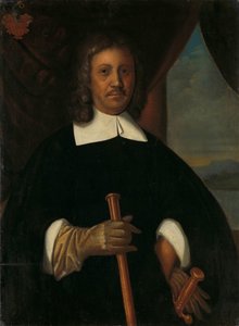 Jan van Riebeeck (1619-77) portréja. A Jóreménység-fok és Malacca parancsnoka, valamint Batavia főkormányának titkára alkotó: Anonymous