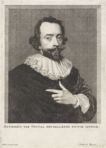 Anton van Opstal portréja Anthonius van Opstal Bruxellensis pictor iconum (cím a tárgyon) alkotó: Anonymous