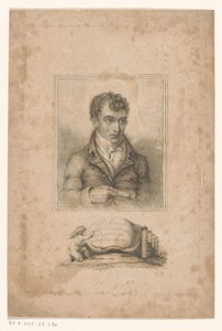 Robert Mount londoni könyvkötő és nyomtatvány-eladó portréja R. Mount, Bookbinder, Printseller & Portfolio Maker (cím az objektumon) alkotó: Anonymous