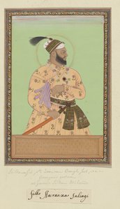 Szultándzsi, Aurangzeb legidősebb fia, Abdullah szultán veje portréja; Aurangzeb bebörtönözte, és ebben a fogságban ő is meghalt. alkotó: Anonymous