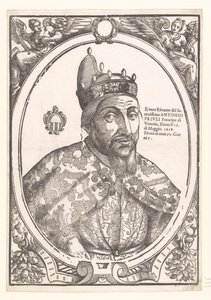 Antonio Priuli dózse portréja A legnyugodtabb Antonio Priuli (...) igazi portréja (cím a tárgyon) alkotó: Anonymous