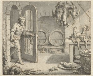Patkány a városból és patkány vidékről Illusztrációk tervezése Jean de la Fontaine Fables (sorozat címe) kiadásához alkotó: Anonymous