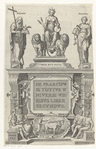 Rhea, Vallás, Bestuur en huisgoden Titelpagina voor: Georg Braun en Franz Hogenberg, Az egész univerzum legfontosabb városairól, második könyv, s.a. alkotó: Anonymous
