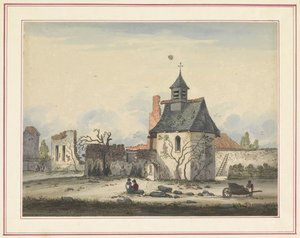 Hougoumont romja Hét tányér Waterlooról és környékéről (sorozat címe) alkotó: Anonymous