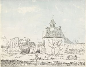 Hougoumont romjai Hét tányér Waterlooról és környékéről (sorozat címe) alkotó: Anonymous