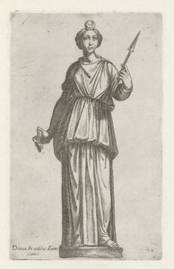 Diana szobra Diana a Farnéz-házban (cím a tárgyon) Antik szobrok Rómában (sorozat címe) Róma város ókori szobrainak ikonjai, amelyek nyilvános helyeken láthatók (sorozat címe) alkotó: Anonymous