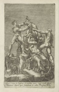 Sculptuur van Dirce die aan een een stier wordt gebonden Farnese Stier Dirces, Zetónak és Amphionnak anyja bosszújáért (...) (cím a tárgyon) Antik szobrok Rómában (sorozat címe) Róma városának ókori szobrai, amelyek nyilvános helyeken láthatók alkotó: Anonymous