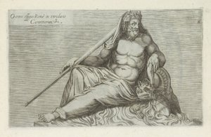 Oceanus szobor Római Oceanus portréja a Caesars zöld kertjében (cím a tárgyon) Antik szobrok Rómában (sorozat címe) Róma városának nyilvános helyeken látható ősi szobrainak ikonjai (sorozat címe) alkotó: Anonymous