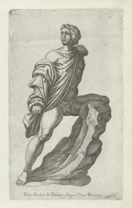 Szobrászat Niobe állatkertjében Niobes fia Etruria nagy hercegének palotájában (cím a tárgyon) Antik szobrok Rómában (sorozat címe) Róma város ókori szobrainak ikonjai, amelyek nyilvános helyeken láthatók (sorozat címe) alkotó: Anonymous