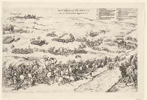 Slag op de Mookerheide, 1574 Mochi csata, Commendator Maggiore An.o 1574 alatt (cím a tárgyon) alkotó: Anonymous