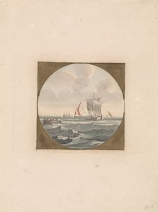 Sloop és vitorlás hajók a tengeren Hajók a tengeren (B sorozat) (sorozat címe) alkotó: Anonymous