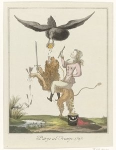 Karikatúra a holland fizetésről Poroszországnak, 1787 Tisztítsa meg a l