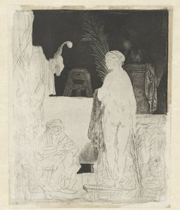 A művész a modellből rajzol ("It depicts Pigmalion") alkotó: Anonymous