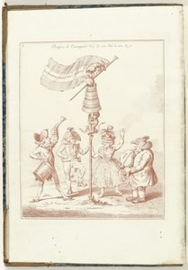 Titelprent furgon-sorozat: Hollandia megújulása, 1795 Hollandia megújulása (cím az objektumon) Hollandia Regenerata (olasz kopie) (sorozat címe) Hollandia újjászületése: tükör minden újjászületett nép számára (a sorozat címe a tárgyon) alkotó: Anonymous