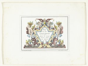 Titelprent voor de serie kostuumrenten in fax Habitus Variarum Gentium Habitus Variarum Gentium / Habitz des divers Nations Abr De Bruyn inv. 1581 (cím a tárgyon) alkotó: Anonymous