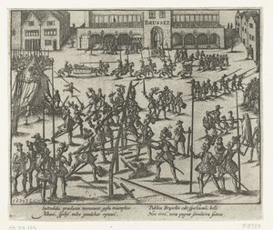 Verseny a brüsszeli Grand Place-en, 1569 alkotó: Anonymous