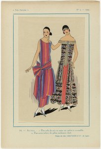 Nagyon párizsi, 1923, 5. sz.: 14.- ALCALA. - 1. Egy estélyi ruha... alkotó: Anonymous