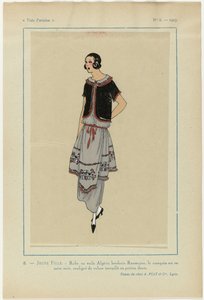 Nagyon párizsi, 1923, 6. sz.: 8. FIATAL LÁNY. - Algériai fátyolruha... alkotó: Anonymous