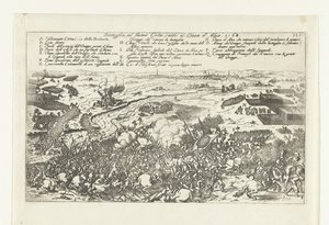 Veldslag aan de rivier de Gete, 1568 Csata a Geta folyónál Alva hercege alatt. 1568 (cím a tárgyon) alkotó: Anonymous