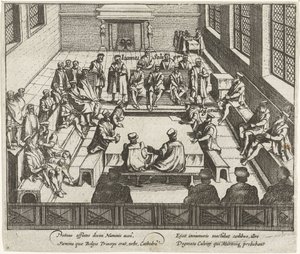 A protestáns prédikáció tilalma Antwerpenben, 1577 alkotó: Anonymous