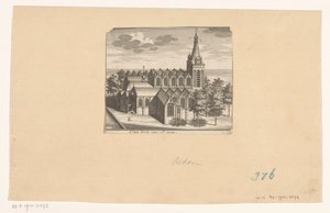 Az amszterdami Oude Kerk madártávlatból, 1544 előtt d