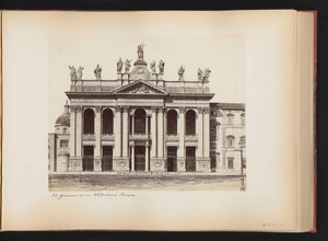 Lateráni Szent János homlokzata Rómában, Olaszországban Szent Giovanni Lateranóban. Roma (cím a tárgyon) alkotó: Anonymous