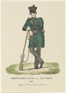 Van Dam önkéntes vadásza, 1830 A Van Dam önkéntes vadásza 1830 (cím az objektumon) alkotó: Anonymous