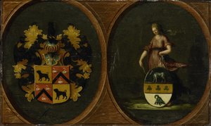 Címer Pieter Courten és Hortensia del Prado házaspár címerével, 1625 alkotó: Anonymous