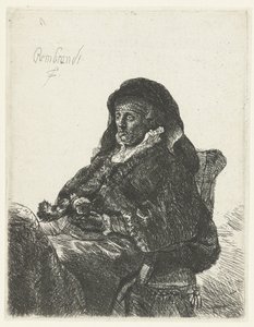 Özvegy fekete kesztyűvel Rembrandt anyja özvegyként alkotó: Anonymous