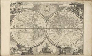 Wereldkaart Új világtérkép (cím az objektumon) Kelet- és Nyugat-India és más helyek (sorozat címe) alkotó: Anonymous