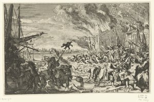 Atrocitások egy vízparti faluban, 1672 alkotó: Anonymous