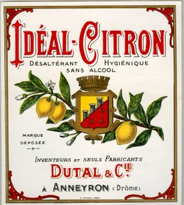 Ideális citrom nevű francia citromos ital reklámja (Chromolitography) alkotó: Anonymous Anonymous