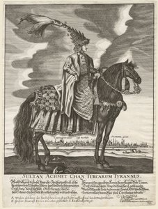 Ahmet III - Ahmed III szultán (1673-1736) - Anonymous - 1710 - Rézmetszet - 37,5x28 - Magángyűjtemény alkotó: Anonymous Anonymous