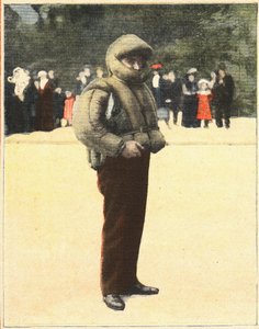Repülés: Légruha, amely megvédi a repülőket a lezuhanástól. Metszet a „” Le petit parisien””-ben 1910.10.16. Magángyűjtemény. alkotó: Anonymous Anonymous