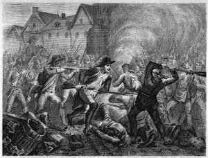 Le Mans-i csata 1793-ban a vendee-i háború alatt. Metszet 1866-ból Adolphe Thiers „Histoire de la Revolution francaise” c. Magángyűjtemény. alkotó: Anonymous Anonymous