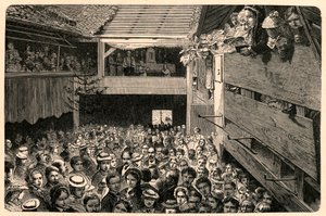A katolikus istentisztelet megünneplése a svájci Porrentruyban 1874-ben, egy fénykép után. Louis-Eugene (Louis Eugene) Louvet „Katholikus missziók a XIX. században” című metszetébe. magángyűjtemény. alkotó: Anonymous Anonymous