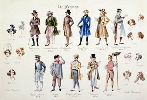 Puccini La bohém operájának szereplői (1896) alkotó: Anonymous Anonymous