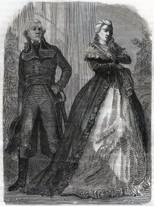 Charles Francois du Perier dit Dumouriez (1739-1823), francia tábornok Marie Antoinette királynő mellett (1755-1793). Metszet 1866-ból Adolphe Thiers „Histoire de la Revolution francaise” c. Magángyűjtemény. alkotó: Anonymous Anonymous