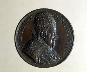 X. Kelemen (1590-1676). Bronz érem. , Milánó alkotó: Anonymous Anonymous