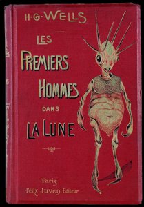 A „The First Men in the Moon” címlapja, H. G. Wells (Herbert George alkotó: Anonymous Anonymous