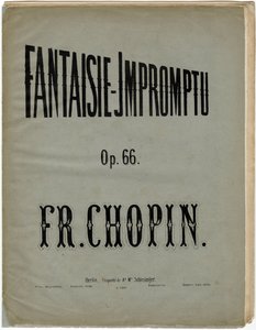 A Fantaisie-Impromptu német kiadásának borítólapja, op. 66 - Frederic Chopin (1810-1849). Litográfia, 1856 körül. Magángyűjtemény alkotó: Anonymous Anonymous