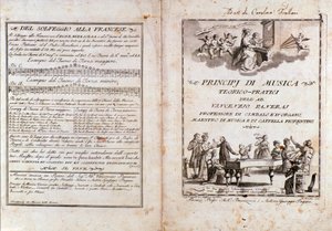 Dupla oldal Vincenzo Panerai zeneelméleti kézikönyvéből alkotó: Anonymous Anonymous